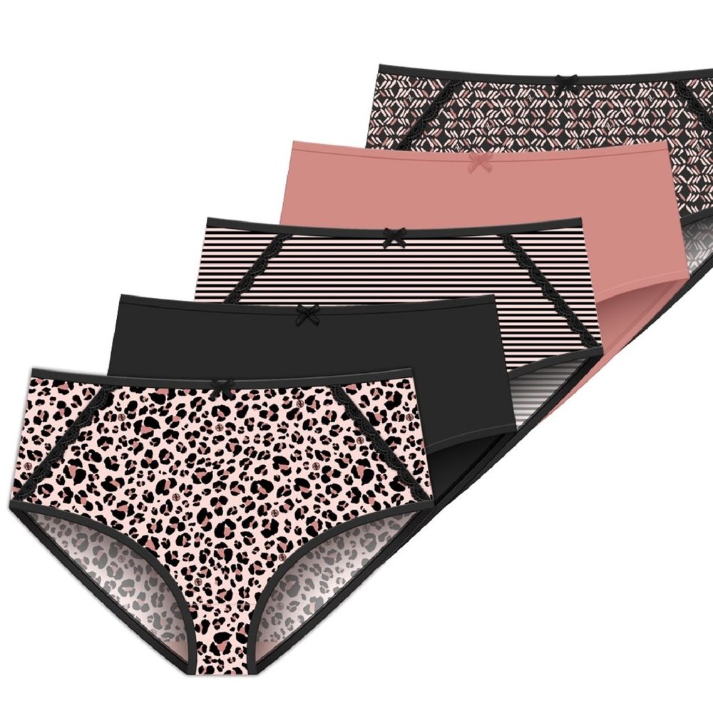Adrianne Vittadini Women's Stretch Microfiber Brief Panties 5-Pack